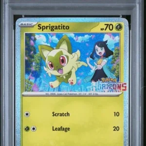 Sprigatito - 191 (Pokemon Horizons Stamped) - Graded PSA 9
